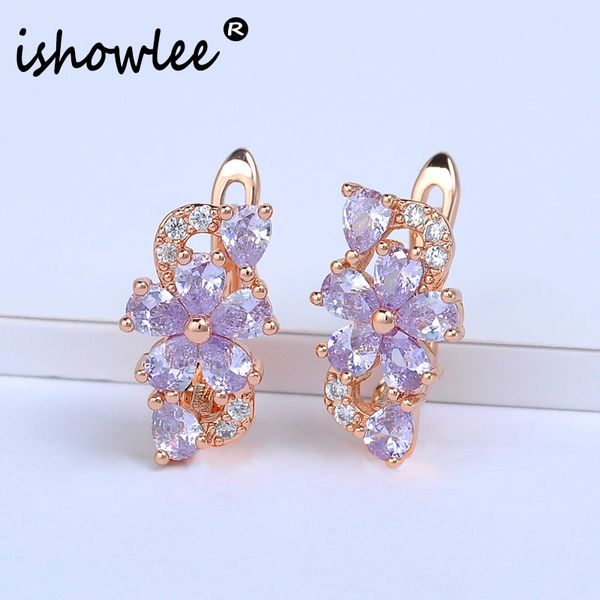 ishowlee purple crystal flower 585 rose gold earrings women natural zircon studs earrings for girl 2019 elegant jewelry esp04, Golden
ishowlee purple crystal flower 585 rose gold earrings women natural zircon studs earrings for girl 2019 elegant jewelry esp04, Golden