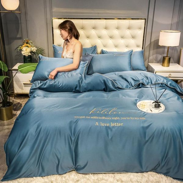 modern net red washed silk embroidery four-piece set european ice silk 4-piece silky sheet quilt cover summer bedding
modern net red washed silk embroidery four-piece set european ice silk 4-piece silky sheet quilt cover summer bedding