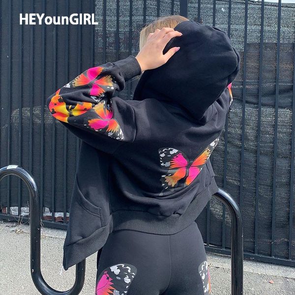 heyoungirl autumn hooded casual sweat coat women butterfly print long sleeve jacket zipper winter overcoat ladies streetwewear, Black;brown
heyoungirl autumn hooded casual sweat coat women butterfly print long sleeve jacket zipper winter overcoat ladies streetwewear, Black;brown