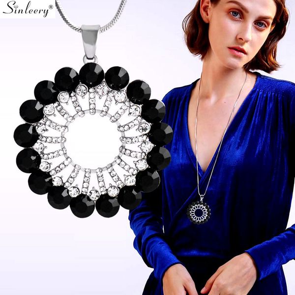 sinleery elegant flower pendant necklace yellow gold silver color chain black zircon long neckalce for women jewelry my264 ssb
sinleery elegant flower pendant necklace yellow gold silver color chain black zircon long neckalce for women jewelry my264 ssb