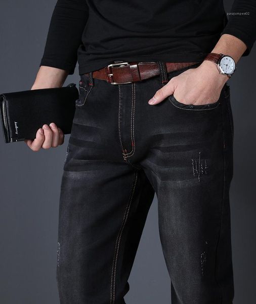 summer light washed stretch mens jeans with button slim straight mid waist mens jeans, Blue
summer light washed stretch mens jeans with button slim straight mid waist mens jeans, Blue