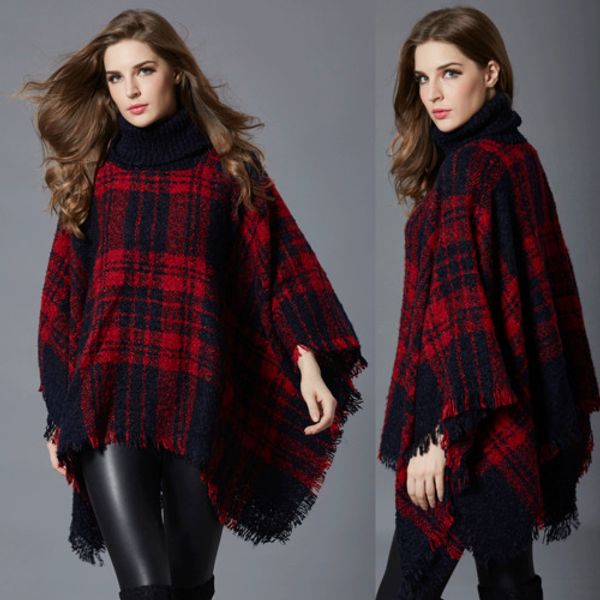 autumn and winter tassels knitwear fluffy sweater high collar cloak oversized plaid sweater irregular bat sleeve vintage, Black
autumn and winter tassels knitwear fluffy sweater high collar cloak oversized plaid sweater irregular bat sleeve vintage, Black