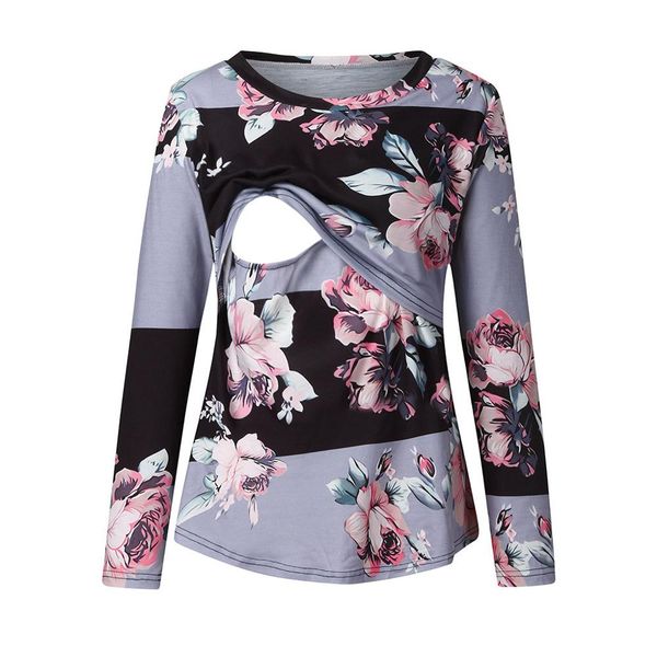 women breastfeeding sweater autumn pregnant nursing maternity o-neck long sleeve printed floral blouse 2019 newest, White
women breastfeeding sweater autumn pregnant nursing maternity o-neck long sleeve printed floral blouse 2019 newest, White