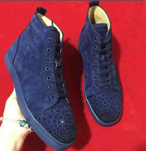 new 2018 mens womens blue gray suede leather toe rhinestones red bottom high sneakers,design brand causal sports shoes35-47, Black
new 2018 mens womens blue gray suede leather toe rhinestones red bottom high sneakers,design brand causal sports shoes35-47, Black