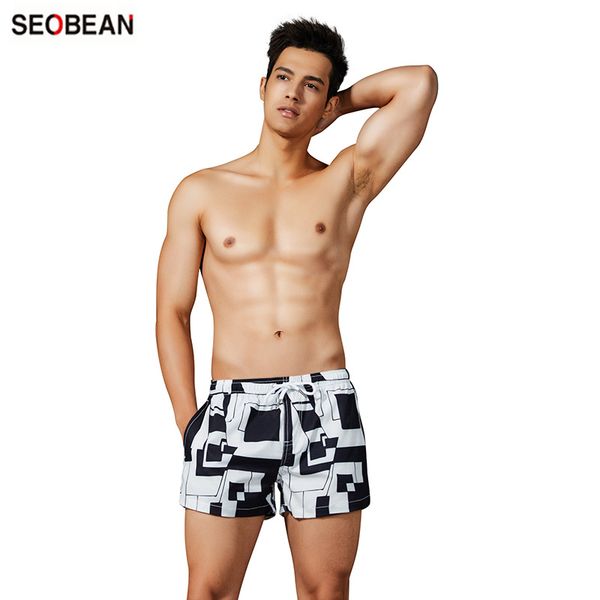seobean men's three quick-drying loose beach holiday leisure shorts summer trend black and white surfing & beach shorts, White;black
seobean men's three quick-drying loose beach holiday leisure shorts summer trend black and white surfing & beach shorts, White;black