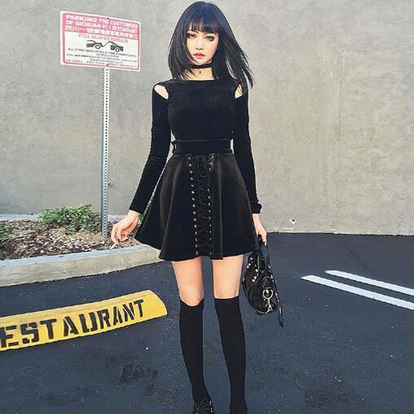 2020 new arrival spring autumn winter harajuku vintage saia loose quality female bandage a-line mini skirt dv56, Black
2020 new arrival spring autumn winter harajuku vintage saia loose quality female bandage a-line mini skirt dv56, Black