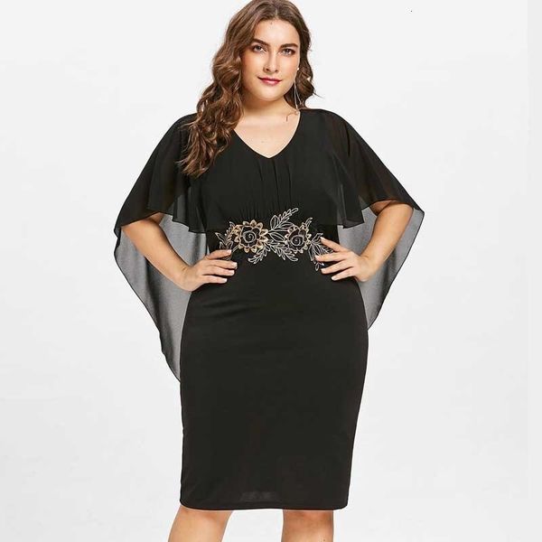 women dresses womens designer dress fashions women plus size 5xl capelet semi sheer v neck party dress sheath vestidos designer clothes, Black;gray
women dresses womens designer dress fashions women plus size 5xl capelet semi sheer v neck party dress sheath vestidos designer clothes, Black;gray