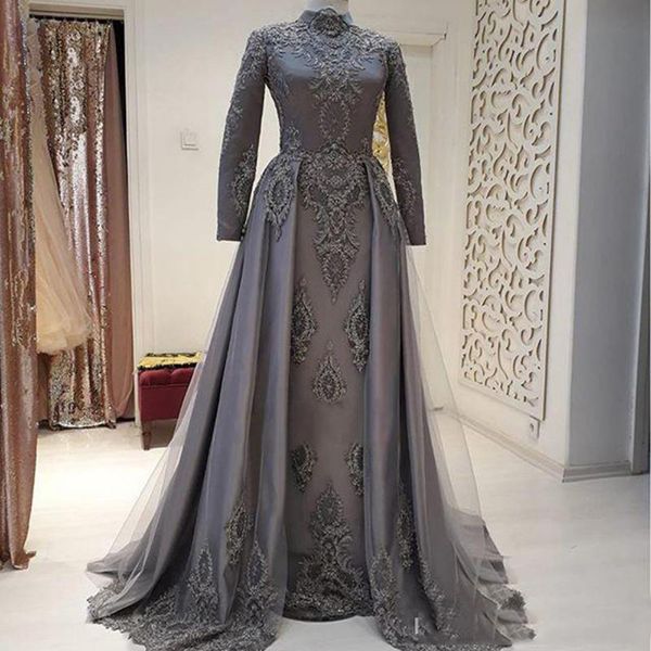 classy arabic long sleeves evening dresses beaded high neck lace appliqued prom gowns plus size sweep train satin formal dress, Black;red
classy arabic long sleeves evening dresses beaded high neck lace appliqued prom gowns plus size sweep train satin formal dress, Black;red