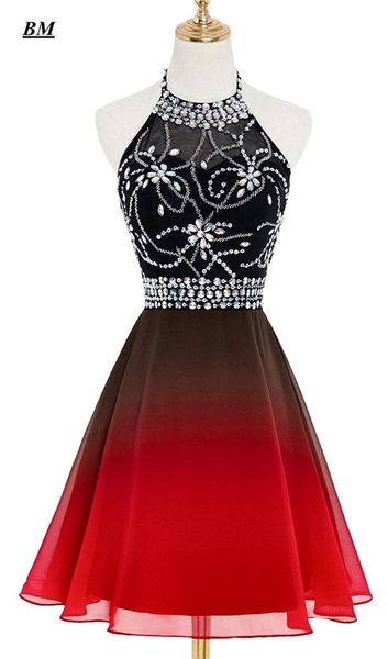 short ombre prom dresses 2019 chiffon sequins beading gradient formal evening homecoming party gown vestidos de gala bm15, White;black
short ombre prom dresses 2019 chiffon sequins beading gradient formal evening homecoming party gown vestidos de gala bm15, White;black