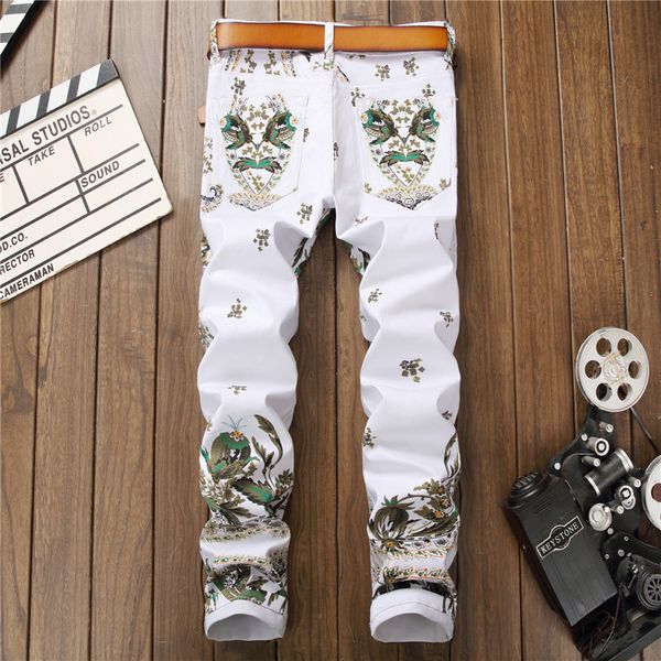 new arrival mens casual trousers fashion printing floral male denim pants hip hop motorcycle pants for men slim fit pencil, Blue
new arrival mens casual trousers fashion printing floral male denim pants hip hop motorcycle pants for men slim fit pencil, Blue