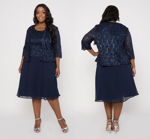navy blue lace a-line mother of the bride dresses short chiffon mother formal dresses two pieces plus size eveninfg prom dresses, Black;red
navy blue lace a-line mother of the bride dresses short chiffon mother formal dresses two pieces plus size eveninfg prom dresses, Black;red