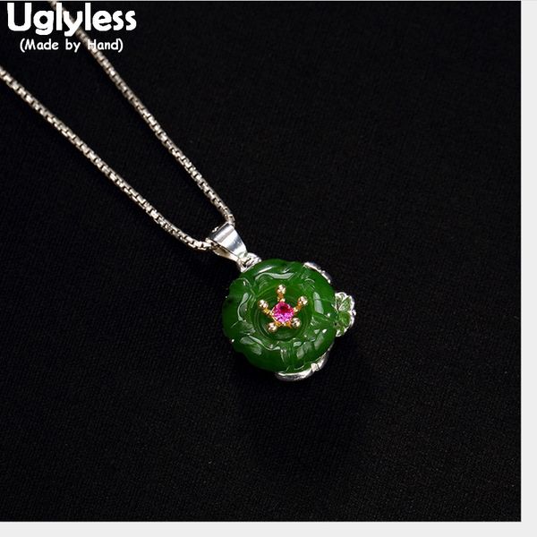 uglyless 100% real 925 sterling silver natural green jade flower pendants for women gemstones jasper necklaces no chains jewelry
uglyless 100% real 925 sterling silver natural green jade flower pendants for women gemstones jasper necklaces no chains jewelry