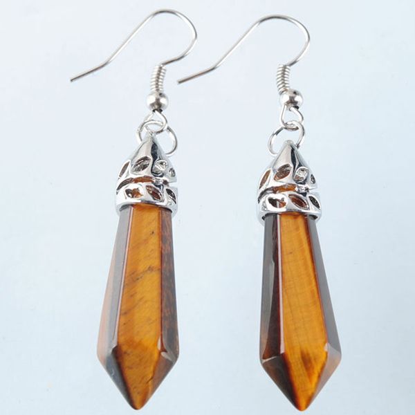 wojiaer natural tigers eye gemstone dangle earrings hexagonal pointed reiki chakra beads for women jewelry r3060, Silver
wojiaer natural tigers eye gemstone dangle earrings hexagonal pointed reiki chakra beads for women jewelry r3060, Silver