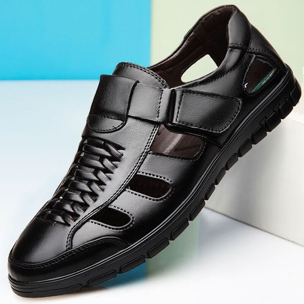 summer new men's leather shoes, middle-aged, stylish, casual, breathable, Black
summer new men's leather shoes, middle-aged, stylish, casual, breathable, Black