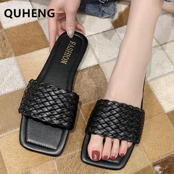 new female slippers summer knitting pu leathe open toe flat woman shoes ladies outdoor beach flip flops fashion walking footwear, Black
new female slippers summer knitting pu leathe open toe flat woman shoes ladies outdoor beach flip flops fashion walking footwear, Black