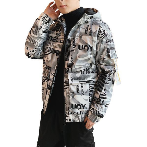 winter men's thick hooded down jacket new korean style fashion trend outwear windproof warm cotton coat parka 2019, Black
winter men's thick hooded down jacket new korean style fashion trend outwear windproof warm cotton coat parka 2019, Black