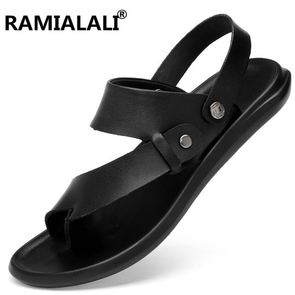 summer men flat sandals fashion men genuine leather sandals rubber male sandal summer beach slippers big size 37-45, Black
summer men flat sandals fashion men genuine leather sandals rubber male sandal summer beach slippers big size 37-45, Black