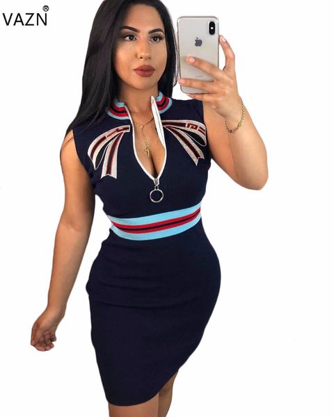 New Special Design Brand Fashion Casual Women Dress Sknit Tank Sleeve Stand Neck Elegant Summer Mini Dress
New Special Design Brand Fashion Casual Women Dress Sknit Tank Sleeve Stand Neck Elegant Summer Mini Dress