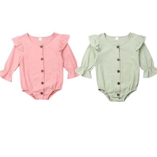 newborn kids baby girls boys bodysuits clothes ruffle long sleeve solid button jumpsuit bodysuit outfit autumn, Blue
newborn kids baby girls boys bodysuits clothes ruffle long sleeve solid button jumpsuit bodysuit outfit autumn, Blue