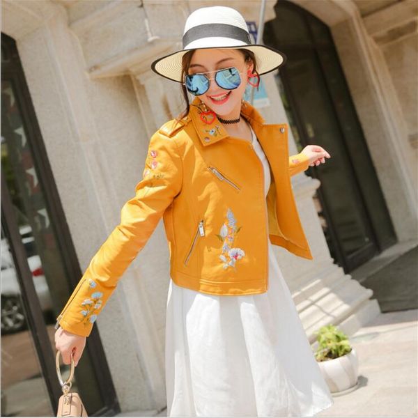 fashion-ftlzz autumn embroidered leather jacket women fashion slim vintage pu leather motorcycle jacket short design zipper black coats
fashion-ftlzz autumn embroidered leather jacket women fashion slim vintage pu leather motorcycle jacket short design zipper black coats