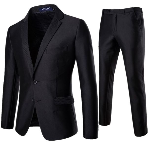 2019 men's suits set of 2 sets of business luxury dresses groomsmen groom wedding dress party party costumes, White;black
2019 men's suits set of 2 sets of business luxury dresses groomsmen groom wedding dress party party costumes, White;black