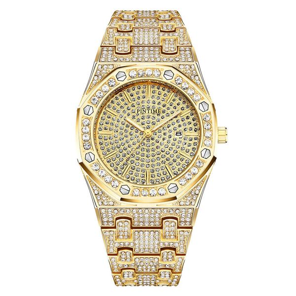 men women fashion watch classic design royal diamond watch ice out watches stainless steel quartz movement shinning wristwatch, Slivery;brown
men women fashion watch classic design royal diamond watch ice out watches stainless steel quartz movement shinning wristwatch, Slivery;brown