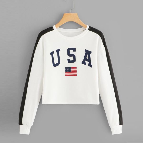 womens sweatshirt autumn spring harajuku long sleeve letter patchwork round neck sweatshirt blouse sudadera mujer moletom, Black
womens sweatshirt autumn spring harajuku long sleeve letter patchwork round neck sweatshirt blouse sudadera mujer moletom, Black