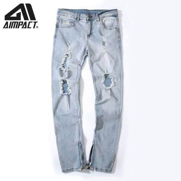 aimpact ripped hole men's jeans slim fitted cowboy jeans high street distressed denim joggers fashion cool ankle am5305, Blue
aimpact ripped hole men's jeans slim fitted cowboy jeans high street distressed denim joggers fashion cool ankle am5305, Blue