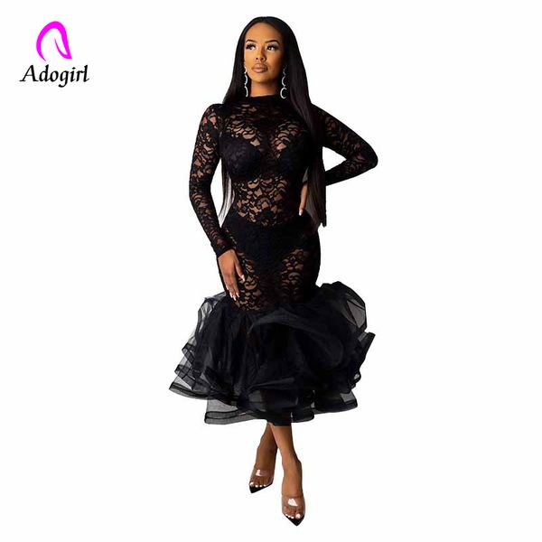 black organza ruffle sheer lace party dress 2020 spring mock neck long sleeve mermaid evening gown maxi club party dress vestido, Black;pink
black organza ruffle sheer lace party dress 2020 spring mock neck long sleeve mermaid evening gown maxi club party dress vestido, Black;pink