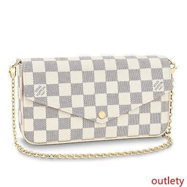 n63106 pochette felicie grid pattern white real caviar lambskin chain flap bag long chain wallets key card holders purse clutches evening
n63106 pochette felicie grid pattern white real caviar lambskin chain flap bag long chain wallets key card holders purse clutches evening
