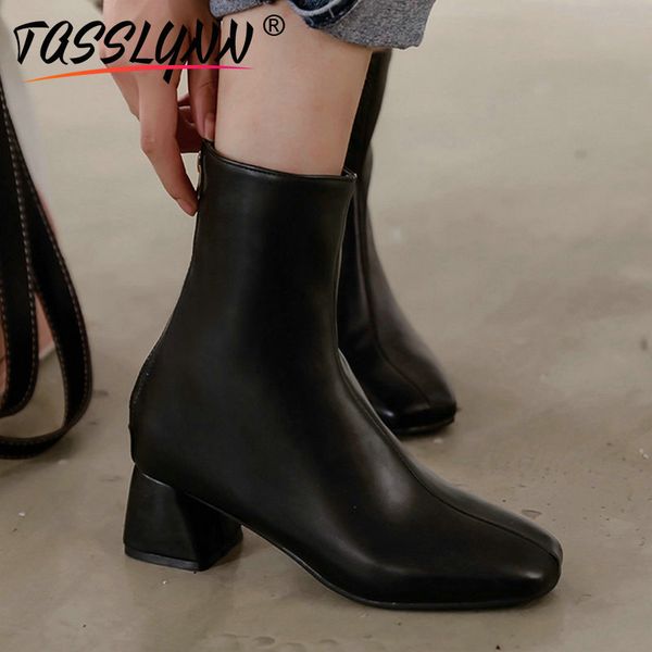 tasslynn 2019 winter boots women boots synthetic women woman shoes slip on square high heels square toe ankle 34-43, Black
tasslynn 2019 winter boots women boots synthetic women woman shoes slip on square high heels square toe ankle 34-43, Black