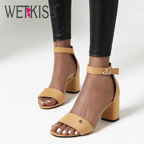 wetkiss plus size ladies sandals thick high heels shoes woman summer ankle strap open toe women's sandals one strip shoes, Black
wetkiss plus size ladies sandals thick high heels shoes woman summer ankle strap open toe women's sandals one strip shoes, Black