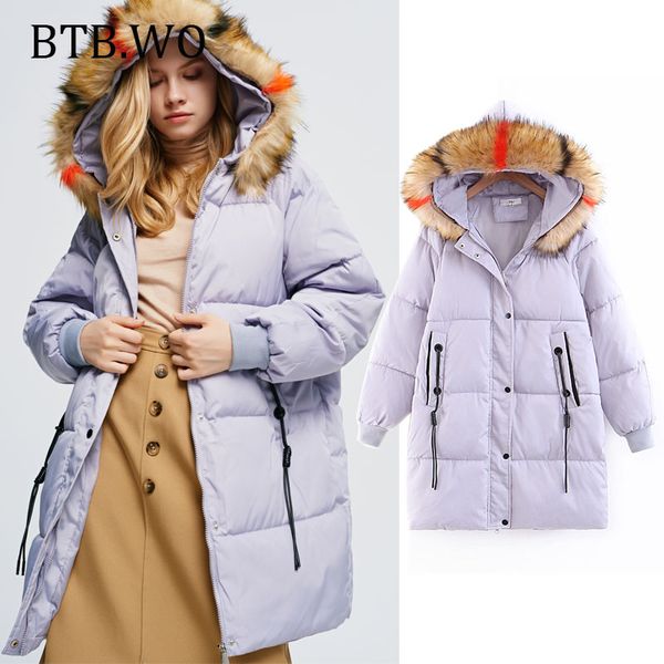 btb.wo 2019 winter coats warm double fur collar long cotton casual fur hooded jackets thick winter parkas jacket women coat, Tan;black
btb.wo 2019 winter coats warm double fur collar long cotton casual fur hooded jackets thick winter parkas jacket women coat, Tan;black
