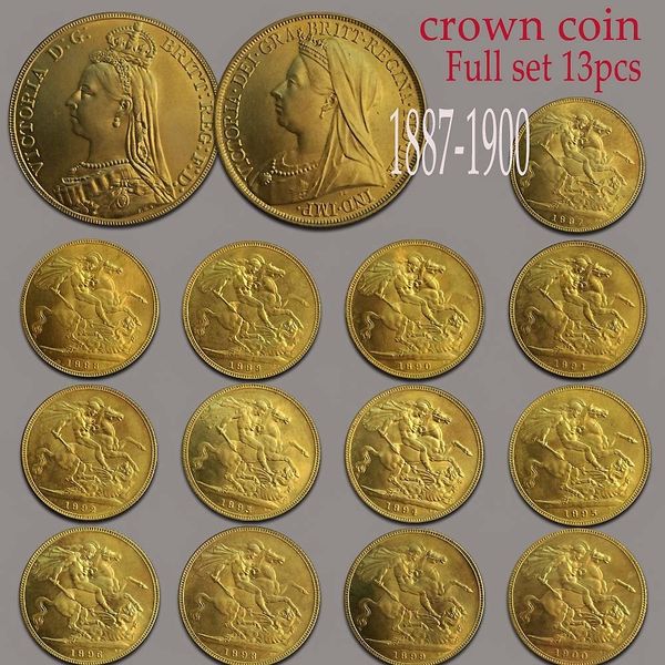 1887-1900 Виктория Суверенные Монеты 13 ШТ. 24 мм Маленькая Золотая Монета Коллекционна
1887-1900 Виктория Суверенные Монеты 13 ШТ. 24 мм Маленькая Золотая Монета Коллекционна