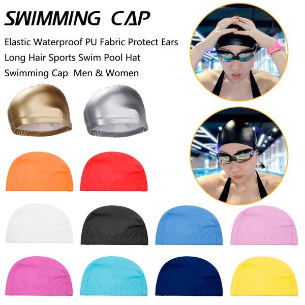 2018 new elastic waterproof pu fabric protect ears long hair sports swim pool hat swimming cap badmuts men & women adults
2018 new elastic waterproof pu fabric protect ears long hair sports swim pool hat swimming cap badmuts men & women adults