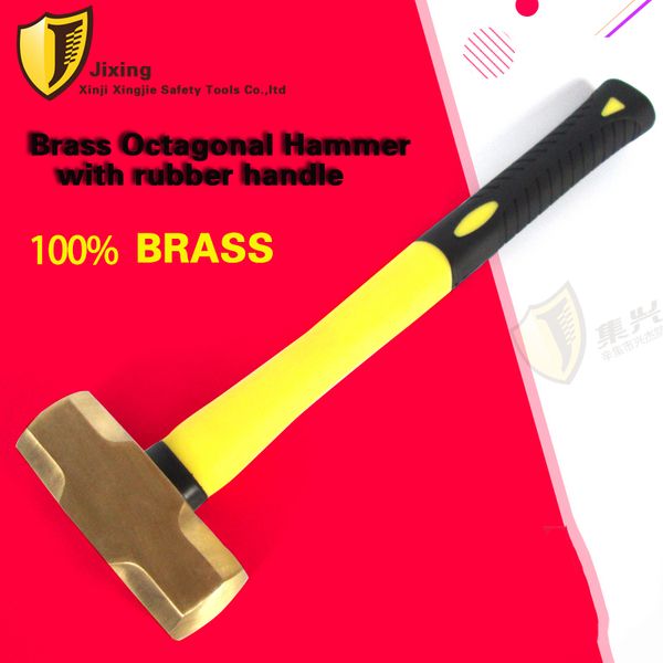 4.5kgbrass sledge hammer with rubber handle,brass octagonal hammer with rubber handle
4.5kgbrass sledge hammer with rubber handle,brass octagonal hammer with rubber handle