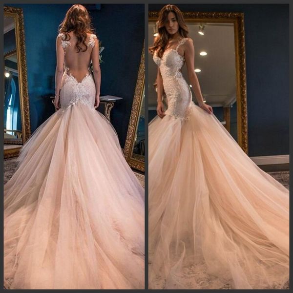 2019 fashion luxury mermaid wedding dresses sweetheart open back lace appliques bridal gowns tulle tiered skirts formal wedding dresses, White
2019 fashion luxury mermaid wedding dresses sweetheart open back lace appliques bridal gowns tulle tiered skirts formal wedding dresses, White