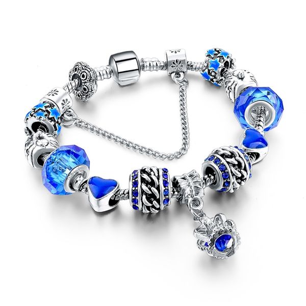 attractto 2019 blue crown bracelets&bangles with blue crystal beads bracelets for women snake chain pulseira bracelet sbr160035, Silver
attractto 2019 blue crown bracelets&bangles with blue crystal beads bracelets for women snake chain pulseira bracelet sbr160035, Silver