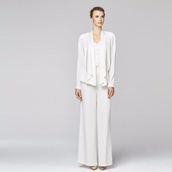 modest white long sleeves mother of the bride pant suits with jacket three pieces wedding guest dress plus size mothers groom dresses, Black;red
modest white long sleeves mother of the bride pant suits with jacket three pieces wedding guest dress plus size mothers groom dresses, Black;red