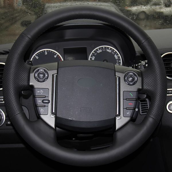 black synthetic leather car steering wheel cover for land rover discovery 4 2010-2016
black synthetic leather car steering wheel cover for land rover discovery 4 2010-2016