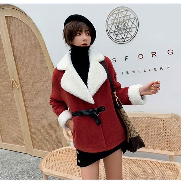 smpevrg new wool coat women fur collar long sleeve warm women coat turn-down collar waist female cardigan overcoat vogue jacket, Black
smpevrg new wool coat women fur collar long sleeve warm women coat turn-down collar waist female cardigan overcoat vogue jacket, Black
