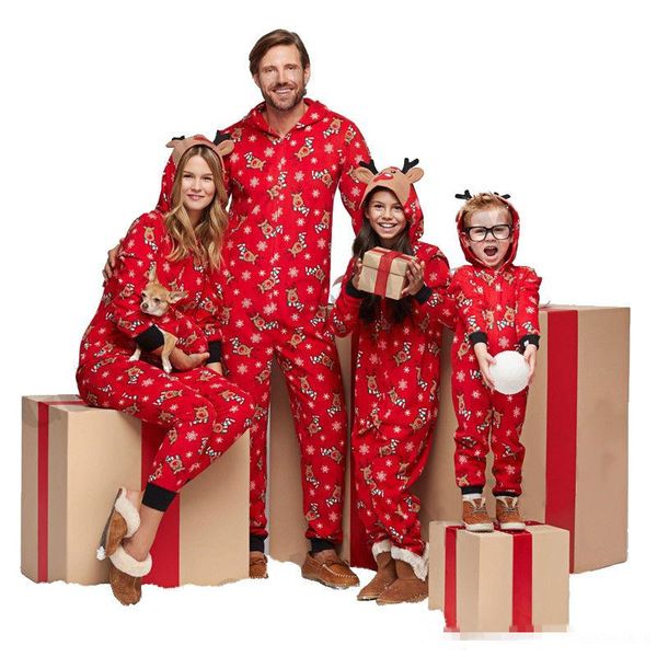 family christmas matching pajamas mom dad and kids sleepwear family matching hooded jumpsuits christmas deers snowflake printed family look, Blue
family christmas matching pajamas mom dad and kids sleepwear family matching hooded jumpsuits christmas deers snowflake printed family look, Blue