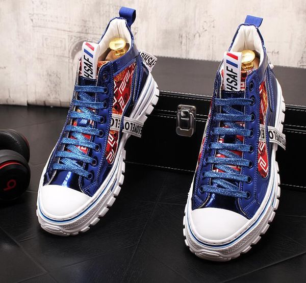 men streets fashion gold lace-up high casual flats shoes ankle boot moccasins skateboard shoes zapatos hombre, Black
men streets fashion gold lace-up high casual flats shoes ankle boot moccasins skateboard shoes zapatos hombre, Black