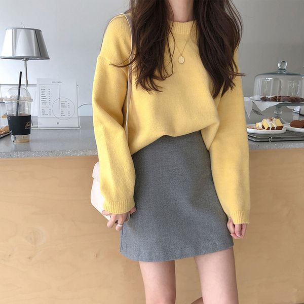 autumn women sweaters high street female o-neck full sleeve loose pullovers korean chic knitted jumpers cashmere crocheted, White;black
autumn women sweaters high street female o-neck full sleeve loose pullovers korean chic knitted jumpers cashmere crocheted, White;black