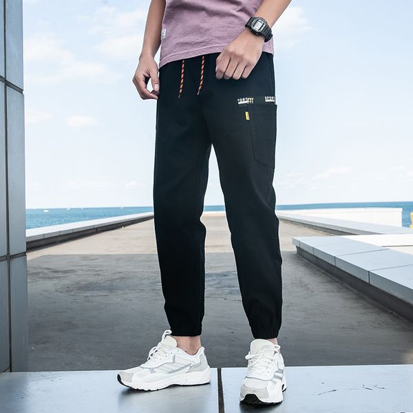 men's trend nine points plus size overalls 2020 summer sports loose beam feet cargo pants tide brand casual men sweat pants, Black
men's trend nine points plus size overalls 2020 summer sports loose beam feet cargo pants tide brand casual men sweat pants, Black