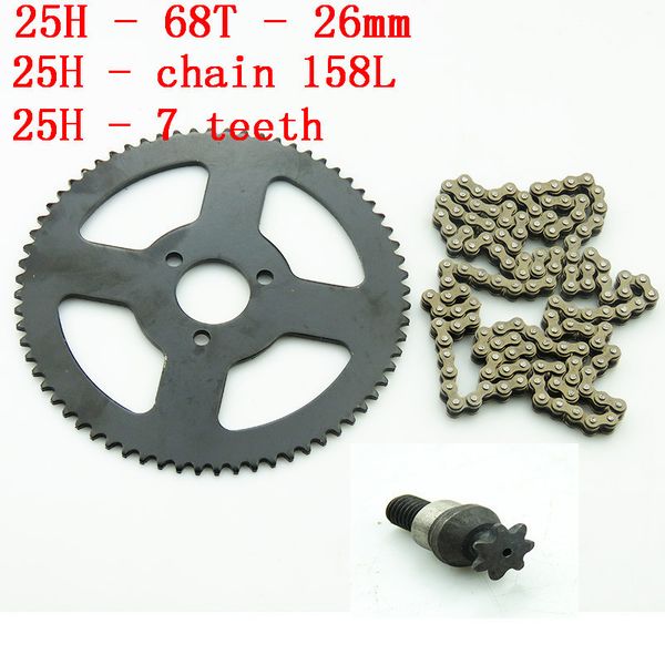 47cc 49cc atv quad mini dirt pocket bikes minimoto 25h 158l with 68t tooth 26 mm rear sprocket 7t pinion
47cc 49cc atv quad mini dirt pocket bikes minimoto 25h 158l with 68t tooth 26 mm rear sprocket 7t pinion