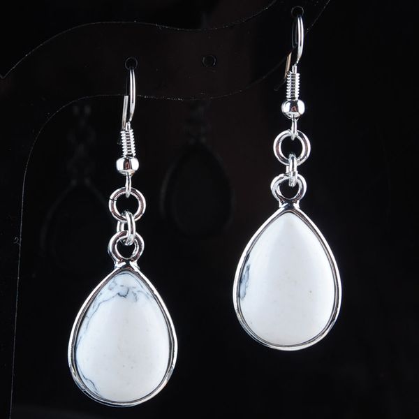 wojiaer fashion natural white turquoise stone hook dangle water drop earrings solid jewelry for women dr3181, Silver
wojiaer fashion natural white turquoise stone hook dangle water drop earrings solid jewelry for women dr3181, Silver
