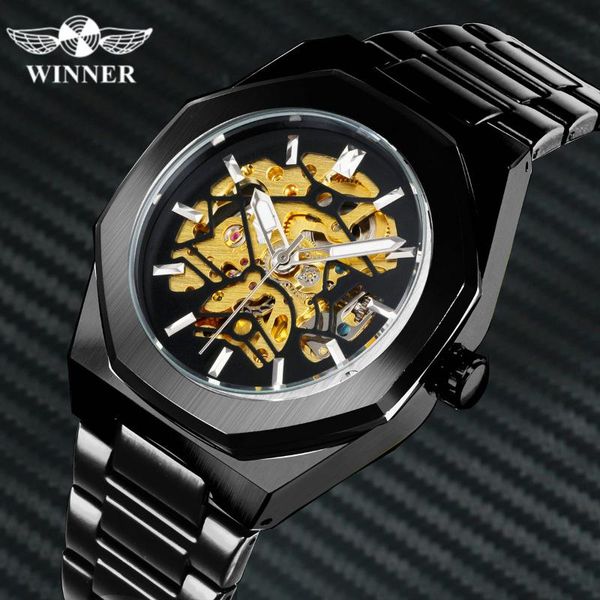winner official fashion automatic watch men skeleton mens mechanical watches stainless steel strap, Slivery;brown
winner official fashion automatic watch men skeleton mens mechanical watches stainless steel strap, Slivery;brown