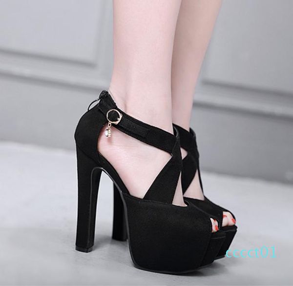 fashion hollow out platform ankle strap thick heels synthetic suede summer shoes black khaki 13.5cm 2018
fashion hollow out platform ankle strap thick heels synthetic suede summer shoes black khaki 13.5cm 2018