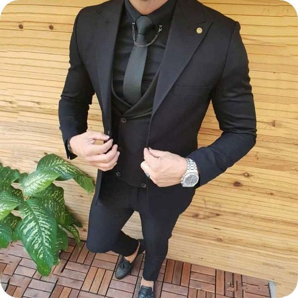 black men suits for wedding custom groom tuxedos wide peaked lapel 3piece slim fit groomsmen blazers evening party suit(coat+pant+vest, Black;gray
black men suits for wedding custom groom tuxedos wide peaked lapel 3piece slim fit groomsmen blazers evening party suit(coat+pant+vest, Black;gray